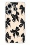 Tecno Spark 10 Pro Compatible Black Bow Ribbon Printed Silicone Case