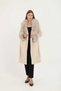 Luxury Series Belted Coat with Alcantara Fur Collar and Cuff Detail - 3