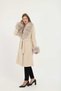 Luxury Series Belted Coat with Alcantara Fur Collar and Cuff Detail - 4