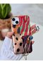 Shine Charm Leopard Design Silicone Case Compatible with iPhone 14 Plus and 15 Plus - 5