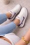 Women's Sneaker Sports Shoes Cherry Detailed Embroidered Orthopedic Shoes White Purple - 2