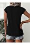 Mix Printed Women's Sleeveless V-Neck Relaxed Fit T-Shirt - 2