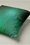 Green Striped Throw Pillow Cover 034 – Modern Decorative Velvet Textured Pillowcase 45X45 cm - 3