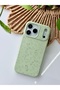iPhone 17 Promax Compatible Printed Green Mini Flower Design Protective Flexible Silicone Case - 3