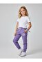 Girl's Elastic Waist Cotton Tracksuit Bottom - 2