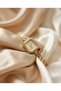 Veneta Women's Steel Watch Gold Color Luxury, Square Case Roman Numeral Vintage Stylish Elegant Bracelet Model 2026 - 4