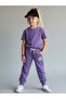 Girl's Elastic Waist Cotton Tracksuit Bottom - 5