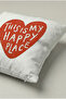 This Is My Happy Place Cushion Cover 085 – Decorative Pillowcase with Heart Written on It 45X45 cm - 3