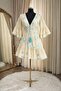 Women’s Embroidered Boho Mini Dress - 3