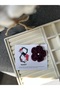 Purple Pearl Detailed Flower Keychain - 3