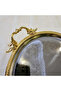 Stainless Steel Tray with Casted Edge Frame 30 cm Silver / Gold Detail - 3