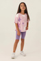US Polo Assn Licensed Starry Powder Pink Girl's Bermuda Suit - 3