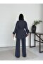 Tie-Detail Soft-Textured Buttoned Shirt and Pants Set - 7
