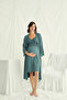 Women'S, Viscose, Green, Knee Length, Lace, Maternity Nightgown Set