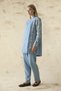 Blue Denim Jacket with Sleeve Detail 0194 - 5
