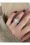 Limited Edition - Women's Ring with Large Baguette Stone and Bottom Adjustment