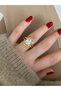 Limited Edition - Women's Ring with Large Oval Stone and Bottom Adjustment - 4
