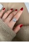 Limited Edition - Women's Ring with Large Oval Stone and Bottom Adjustment - 2