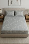 100% Cotton Luxury Poplin Fabric Elastic Fitted Sheet |   Single/Double/King Size |   Flowers of the Sultan Series