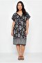 Women's Plus Size Sleeveless Woven Black Dress - 2