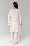 Women's Powder Double-Breasted Summer 100% Cotton Short Sleeve Maternity Pajama Set 3-Piece Set - 4