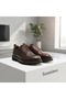 Brown High-Sole Loafer with Back Clasp - 8