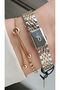 New Model Cut Glass Gold Silver Color Cord Women Wristwatch- Bracelet Gift - 5