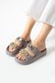 Women's Lightweight Eva Double-Strapped High-Sole Beach and Casual Summer Slippers with Chain and Floral Accessories - 2