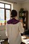 Purple Hand Knitted Crochet Retro Vintage Lace Model Collar - 3