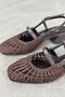 Women's Cerny Short Heeled Braided Shoes - Brown - 2