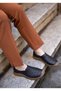 241315 Eren Shoes&Bag Genuine Leather Laser Patterned Saddler Casual Rubber Women's Shoes Black - 4