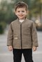 Children's Quilted Coat 3-Piece Set with Vintage Printed T-Shirt Seasonal Combination - 2