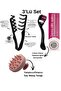 Miracle comb 0.5mm deraroller and hair massage comb 3-piece set