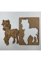 10 Pieces Horse Wooden Painting School Event Activity Art 15 cm - 2