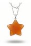 Star Cut Natural Stone Steel Colorfast Pendant and Chain - Special Cut Energy Stone Series - 2