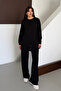 Metal Snap Detailed Asymmetrical Cut Oversize Modal Hijab Suit 3174