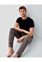 Men's Cotton Black/Smoked Short Sleeve Pajama Set - 2
