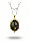 Women's Medallion Model Natural Stone Steel Necklace - 2