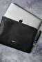 Crocodile Patterned Black 13 Inch Laptop & Tablet Compatible Faux Leather Case