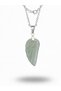 Angel Wing Design Natural Stone Necklace - Stylish Steel Chain Gift - 2