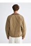 Brown Comfortable Fit Velvet Collar Men's Coat - 6