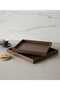 Set of 2 Luxury Bamboo Wooden Trays (25 X 35) & (20 X 30) Dark Brown - 3