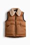 Teddy-collared puffer gilet - 4