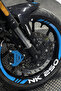 Blue Color Thick Cut-Out Nk250 Lettering 16 Pieces Wheel Rim Strip Set for Cfmoto Nk250