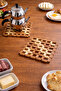 2 Pieces of Square Wooden Pot Mats 15X15Cm Ra810
