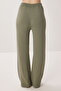 Snap Fastener Top and Bottom Knitwear Set Lpn0017 Green - 7
