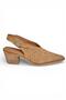Y654300402 Beige Genuine Leather Suede Thick Heeled Women's Shoes - 5