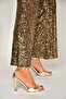 Y569823309 Gold Thin Heeled Women's Shoes - 3