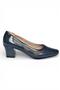 U820052809 Navy Blue Thick Heeled Women's Shoes - 5