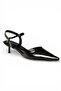 Y480259860 Black Rustic Mini Thin Heeled Pointed Toe Women's Shoes - 5